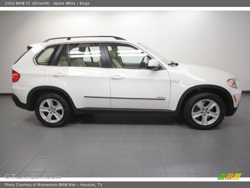 Alpine White / Beige 2009 BMW X5 xDrive48i
