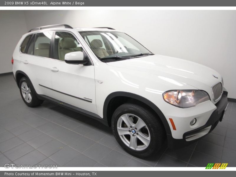 Alpine White / Beige 2009 BMW X5 xDrive48i