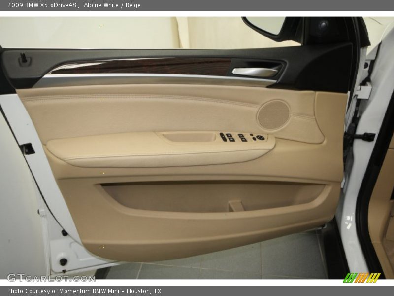 Alpine White / Beige 2009 BMW X5 xDrive48i