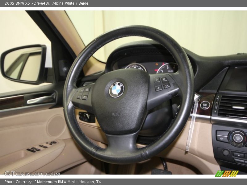 Alpine White / Beige 2009 BMW X5 xDrive48i