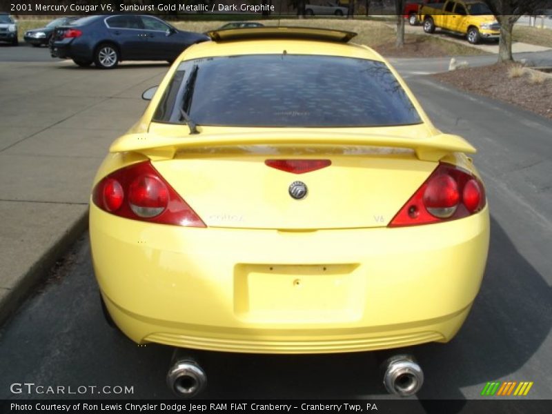 Sunburst Gold Metallic / Dark Graphite 2001 Mercury Cougar V6