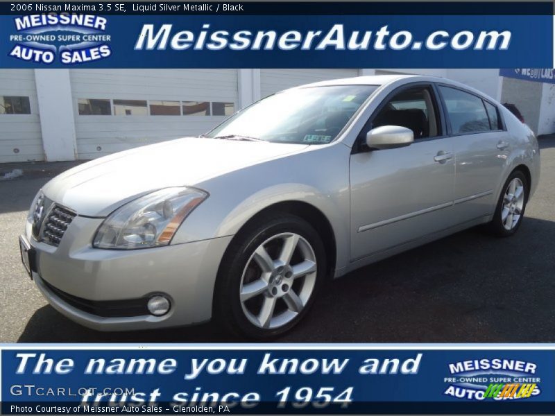 Liquid Silver Metallic / Black 2006 Nissan Maxima 3.5 SE
