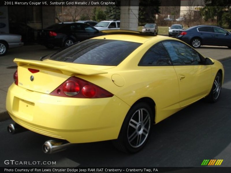 Sunburst Gold Metallic / Dark Graphite 2001 Mercury Cougar V6