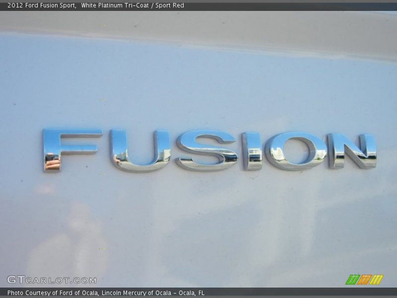 White Platinum Tri-Coat / Sport Red 2012 Ford Fusion Sport
