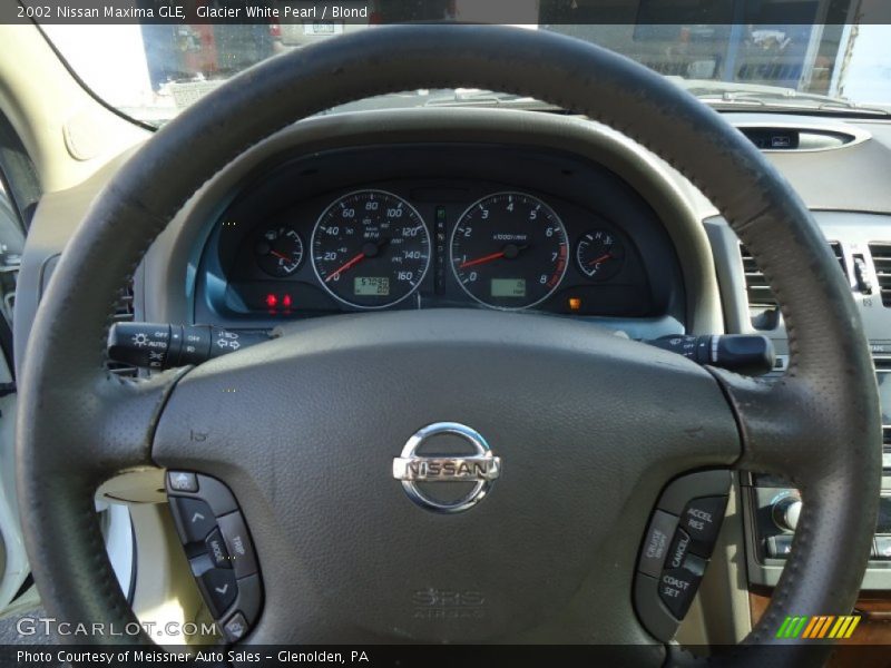 Glacier White Pearl / Blond 2002 Nissan Maxima GLE
