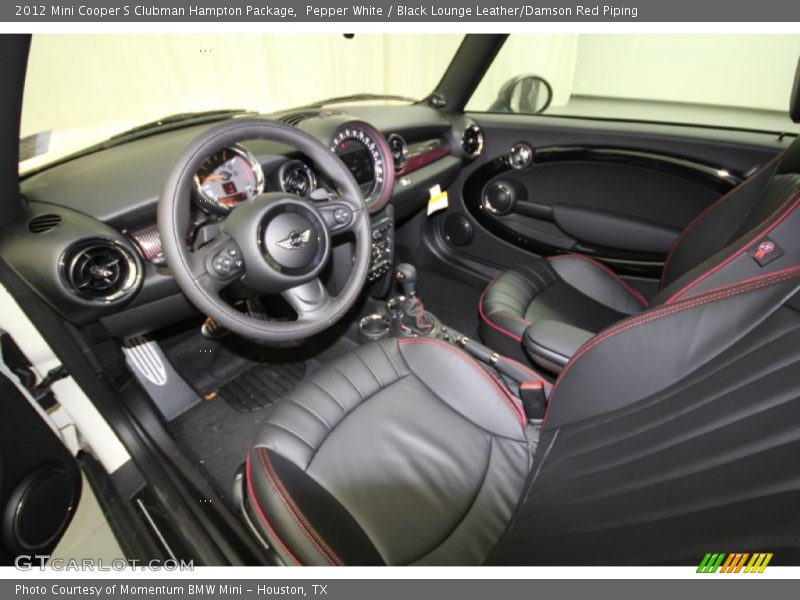  2012 Cooper S Clubman Hampton Package Black Lounge Leather/Damson Red Piping Interior