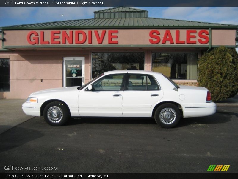 Vibrant White / Light Graphite 2001 Ford Crown Victoria