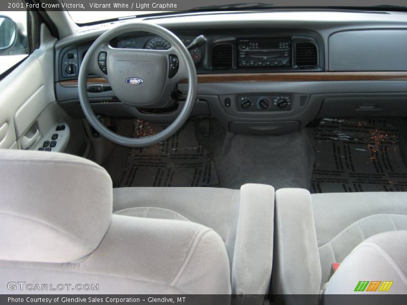 Vibrant White / Light Graphite 2001 Ford Crown Victoria