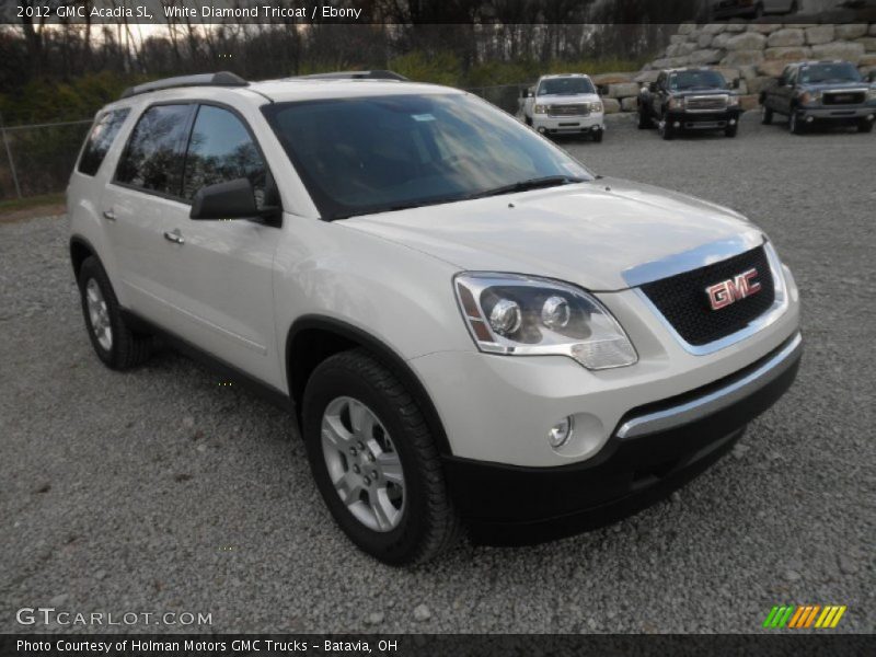 White Diamond Tricoat / Ebony 2012 GMC Acadia SL