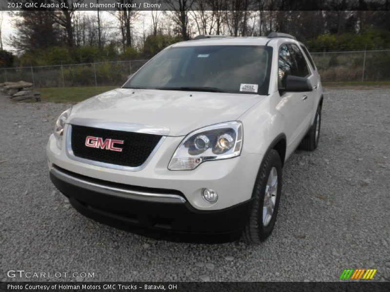 White Diamond Tricoat / Ebony 2012 GMC Acadia SL