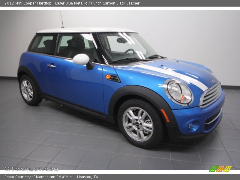 Laser Blue Metallic / Punch Carbon Black Leather 2012 Mini Cooper Hardtop