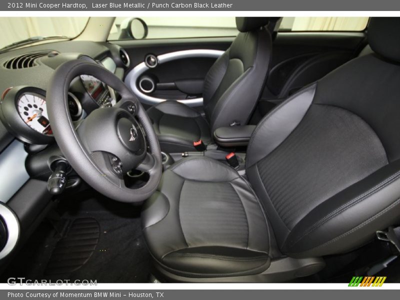 Laser Blue Metallic / Punch Carbon Black Leather 2012 Mini Cooper Hardtop