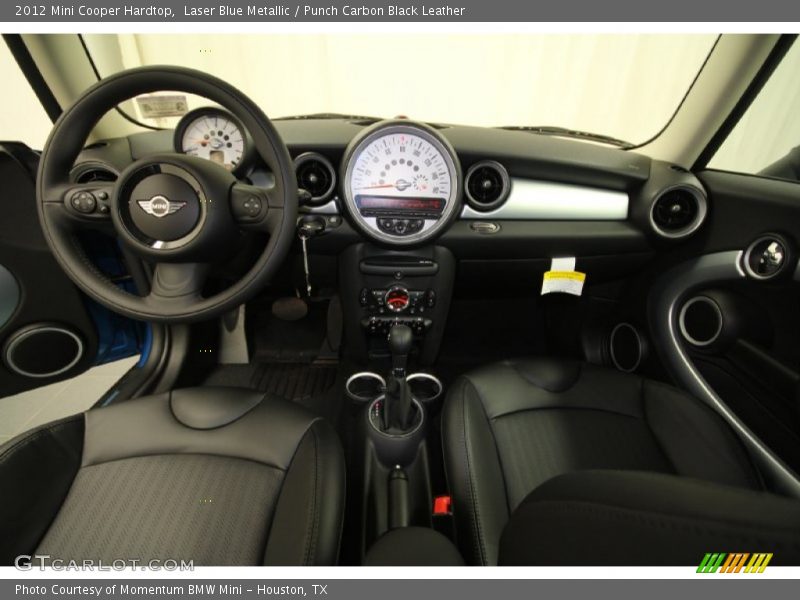 Laser Blue Metallic / Punch Carbon Black Leather 2012 Mini Cooper Hardtop