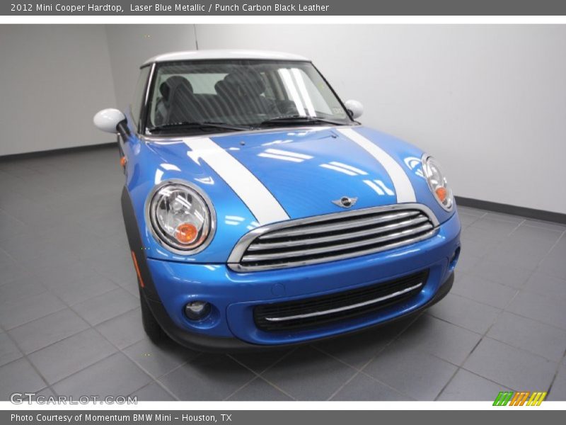 Laser Blue Metallic / Punch Carbon Black Leather 2012 Mini Cooper Hardtop