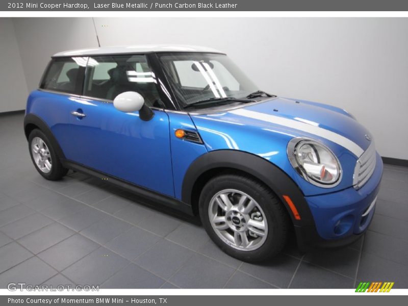 Laser Blue Metallic / Punch Carbon Black Leather 2012 Mini Cooper Hardtop