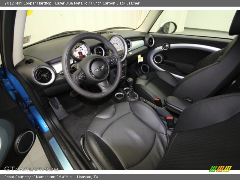 Laser Blue Metallic / Punch Carbon Black Leather 2012 Mini Cooper Hardtop