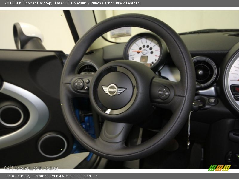 Laser Blue Metallic / Punch Carbon Black Leather 2012 Mini Cooper Hardtop