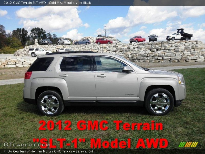 Gold Mist Metallic / Jet Black 2012 GMC Terrain SLT AWD