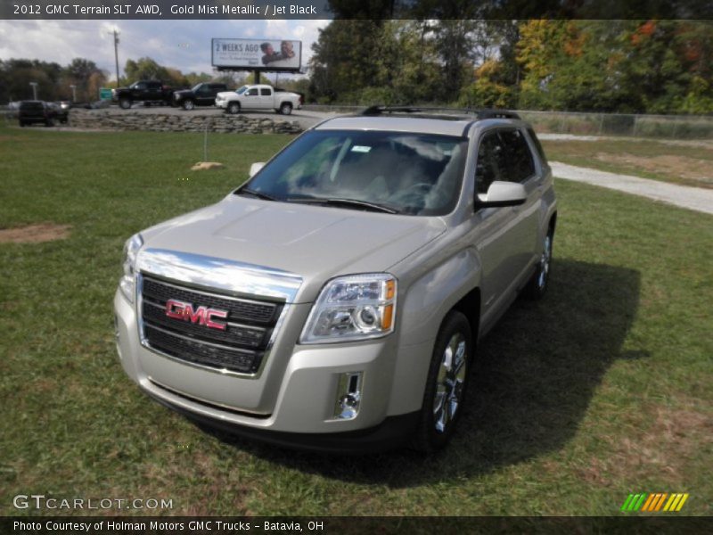 Gold Mist Metallic / Jet Black 2012 GMC Terrain SLT AWD