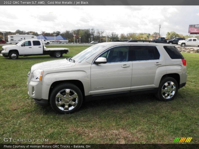 Gold Mist Metallic / Jet Black 2012 GMC Terrain SLT AWD
