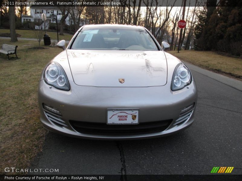 Platinum Silver Metallic / Luxor Beige 2011 Porsche Panamera 4S
