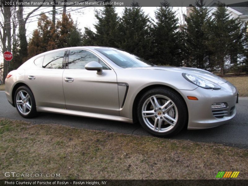 Platinum Silver Metallic / Luxor Beige 2011 Porsche Panamera 4S