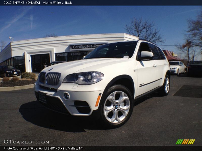 Alpine White / Black 2012 BMW X5 xDrive50i