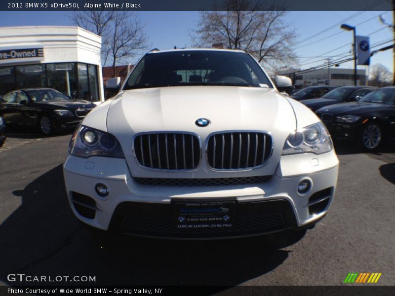 Alpine White / Black 2012 BMW X5 xDrive50i