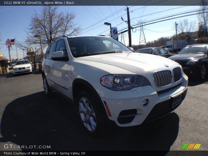 Alpine White / Black 2012 BMW X5 xDrive50i