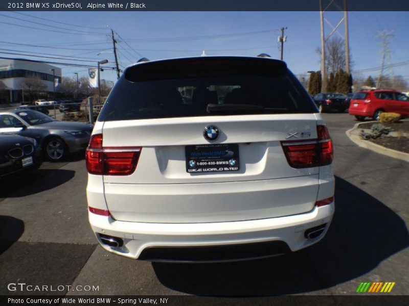 Alpine White / Black 2012 BMW X5 xDrive50i
