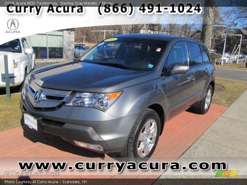 Sterling Gray Metallic / Ebony 2008 Acura MDX Technology