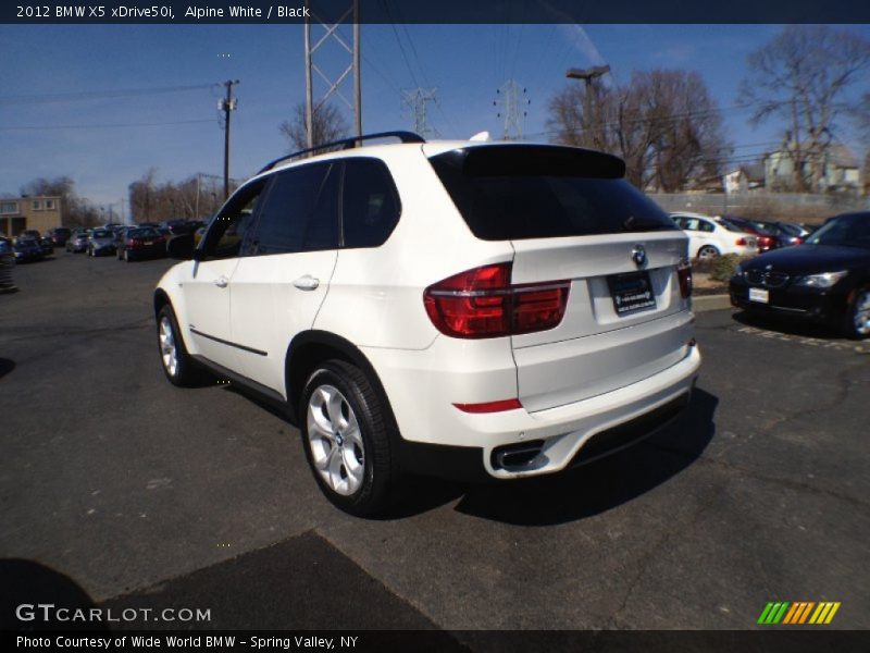 Alpine White / Black 2012 BMW X5 xDrive50i