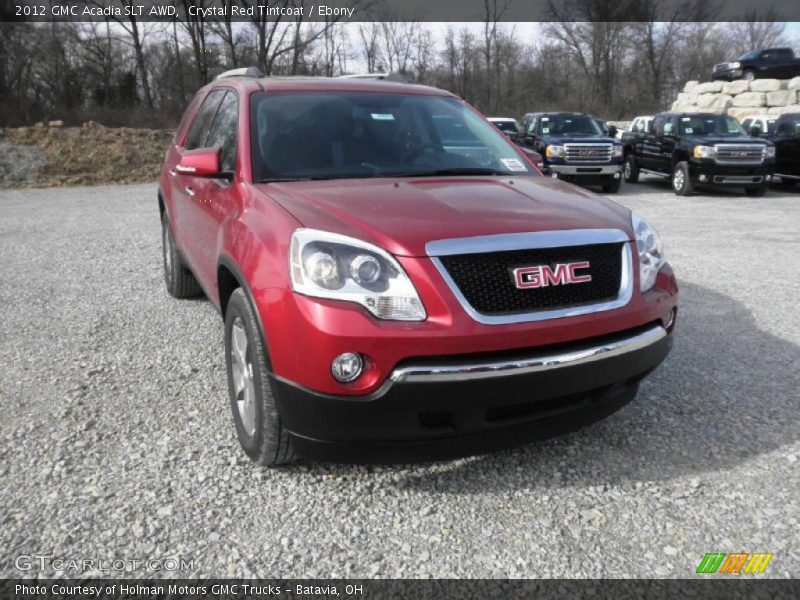 Crystal Red Tintcoat / Ebony 2012 GMC Acadia SLT AWD