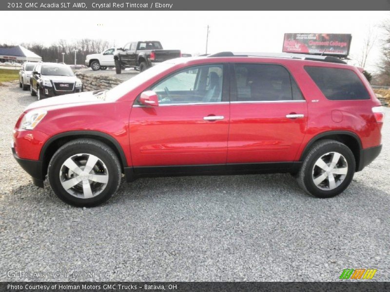 Crystal Red Tintcoat / Ebony 2012 GMC Acadia SLT AWD