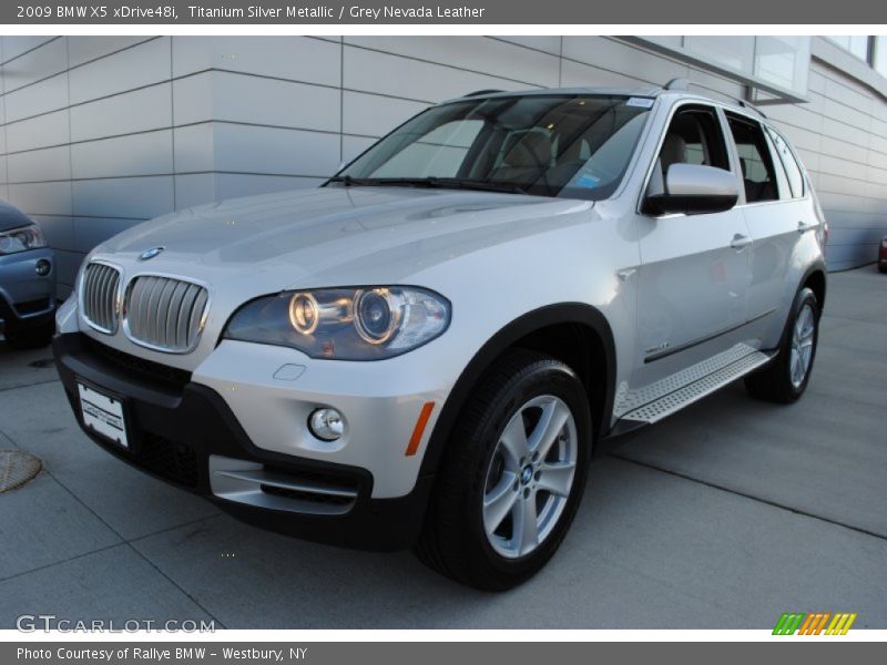 Titanium Silver Metallic / Grey Nevada Leather 2009 BMW X5 xDrive48i
