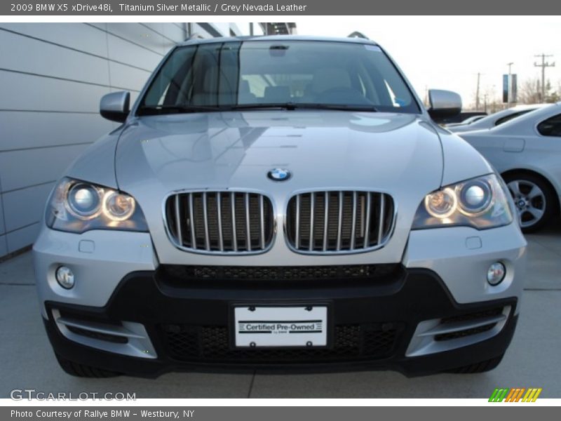 Titanium Silver Metallic / Grey Nevada Leather 2009 BMW X5 xDrive48i