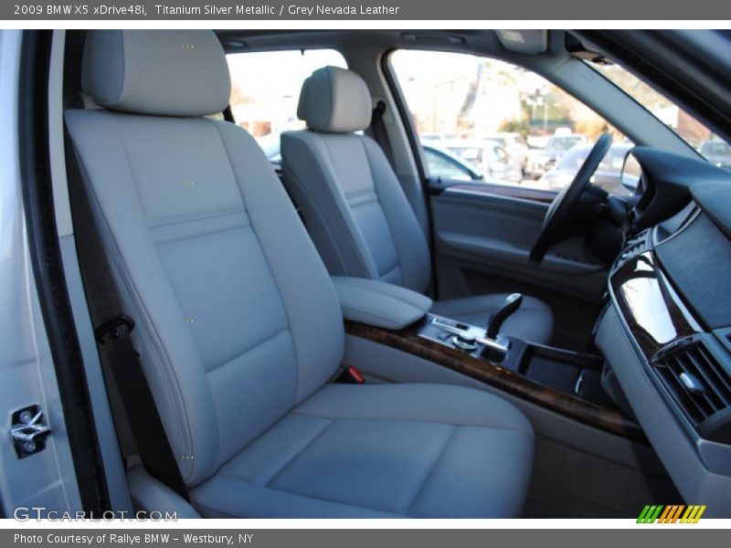 Titanium Silver Metallic / Grey Nevada Leather 2009 BMW X5 xDrive48i
