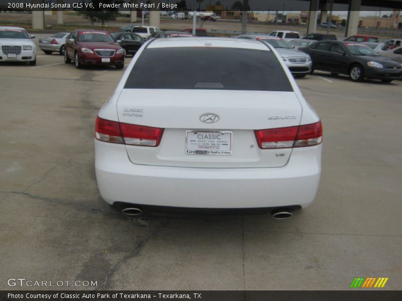 Powder White Pearl / Beige 2008 Hyundai Sonata GLS V6