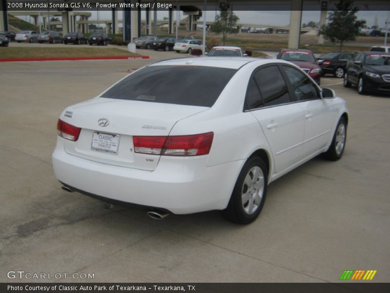 Powder White Pearl / Beige 2008 Hyundai Sonata GLS V6