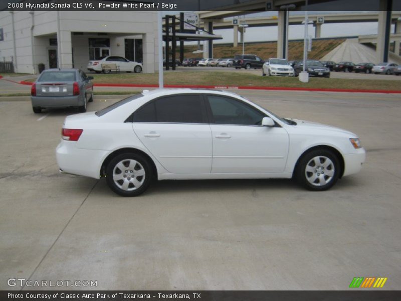 Powder White Pearl / Beige 2008 Hyundai Sonata GLS V6