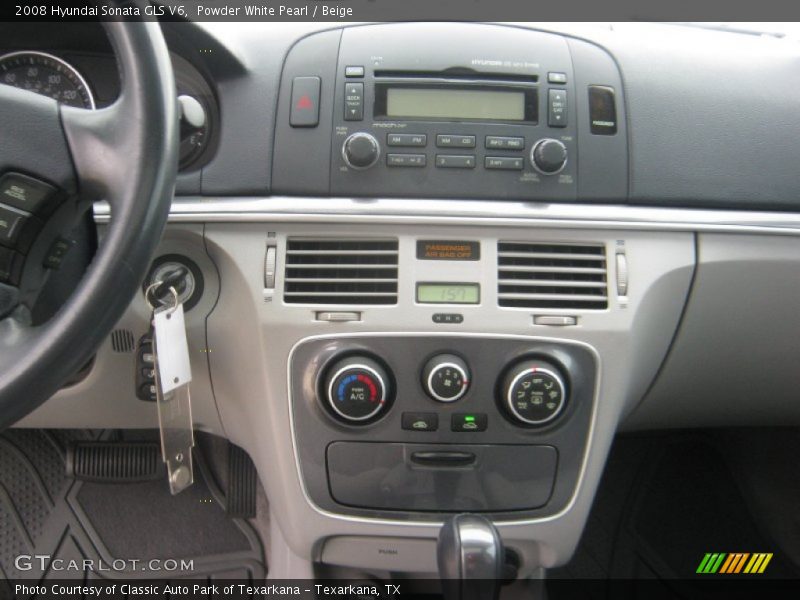 Powder White Pearl / Beige 2008 Hyundai Sonata GLS V6