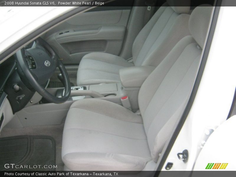 Powder White Pearl / Beige 2008 Hyundai Sonata GLS V6