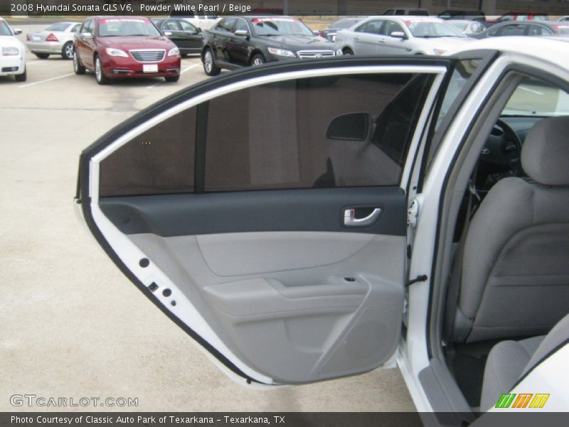 Powder White Pearl / Beige 2008 Hyundai Sonata GLS V6