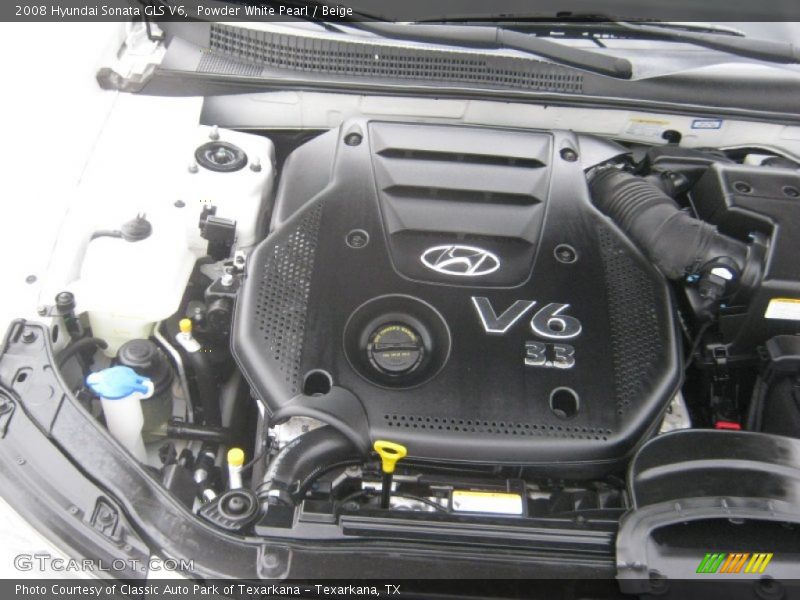 Powder White Pearl / Beige 2008 Hyundai Sonata GLS V6