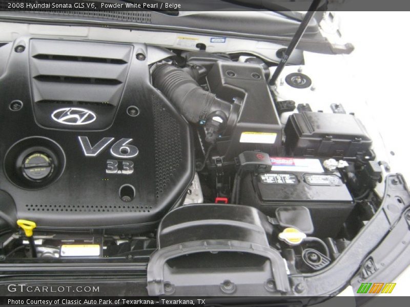 Powder White Pearl / Beige 2008 Hyundai Sonata GLS V6