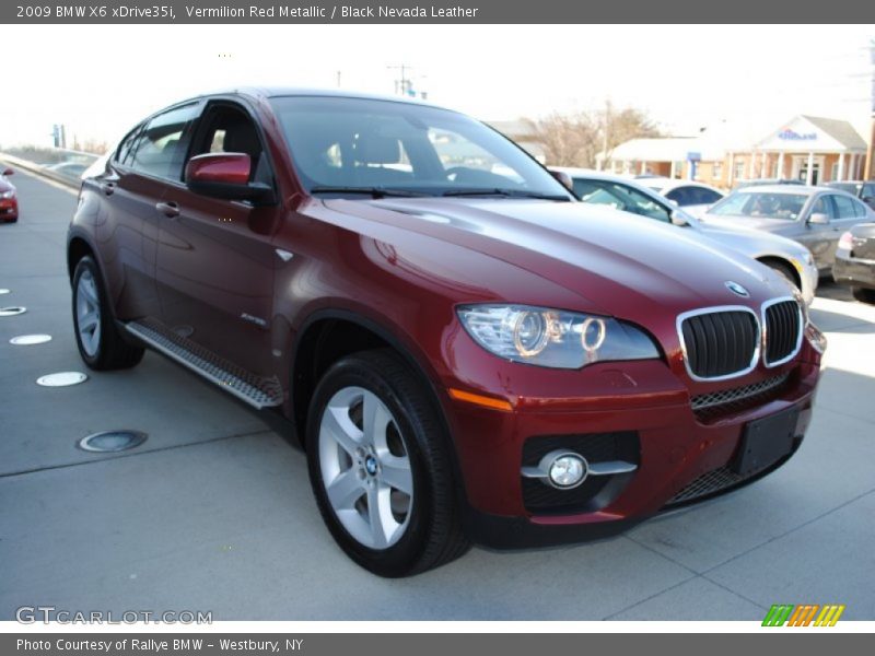 Vermilion Red Metallic / Black Nevada Leather 2009 BMW X6 xDrive35i