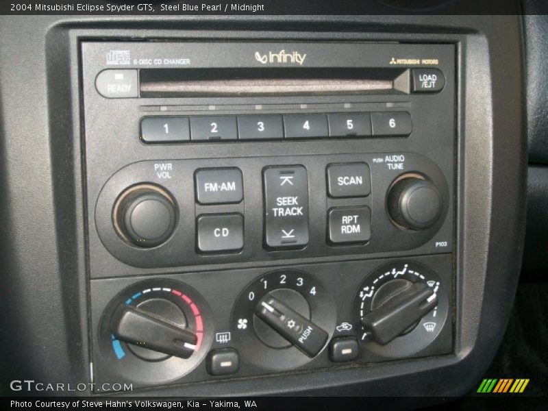 Steel Blue Pearl / Midnight 2004 Mitsubishi Eclipse Spyder GTS