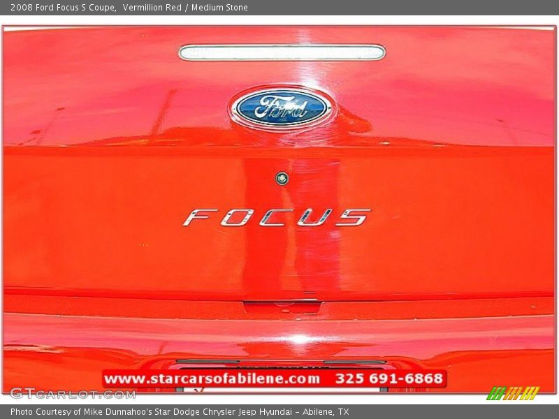 Vermillion Red / Medium Stone 2008 Ford Focus S Coupe