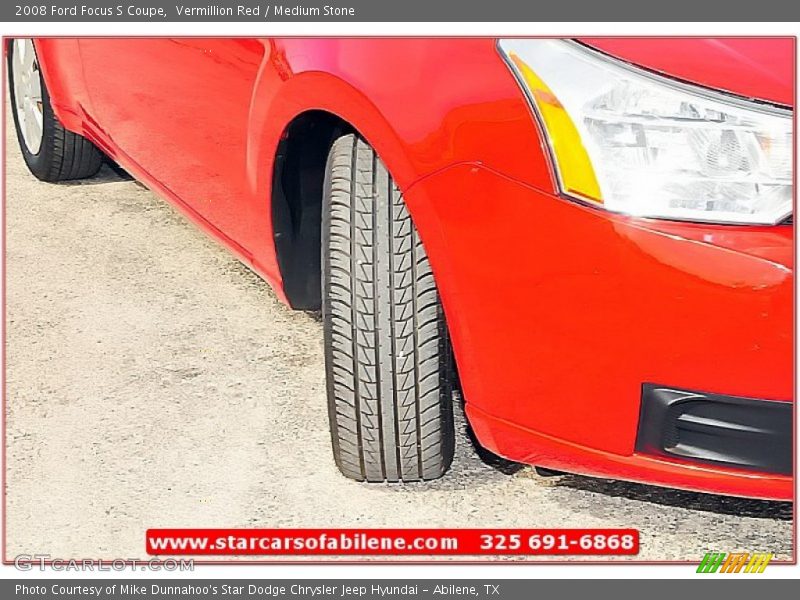 Vermillion Red / Medium Stone 2008 Ford Focus S Coupe