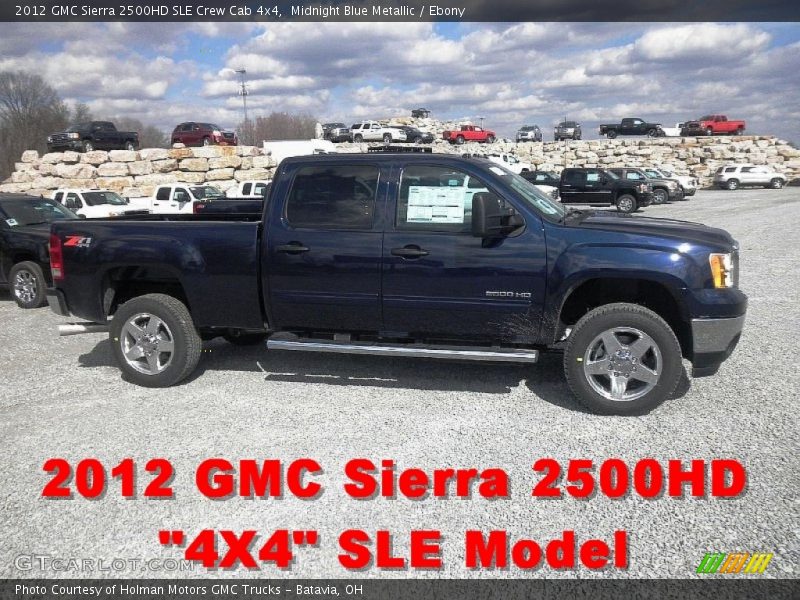 Midnight Blue Metallic / Ebony 2012 GMC Sierra 2500HD SLE Crew Cab 4x4